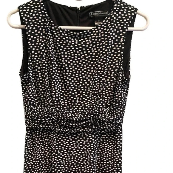 JESSICA HOWARD WOMENS BLACK WHITE DRESSES FALL WINTER OFFICE DRESS SIZE 6 6P - Picture 4 of 7